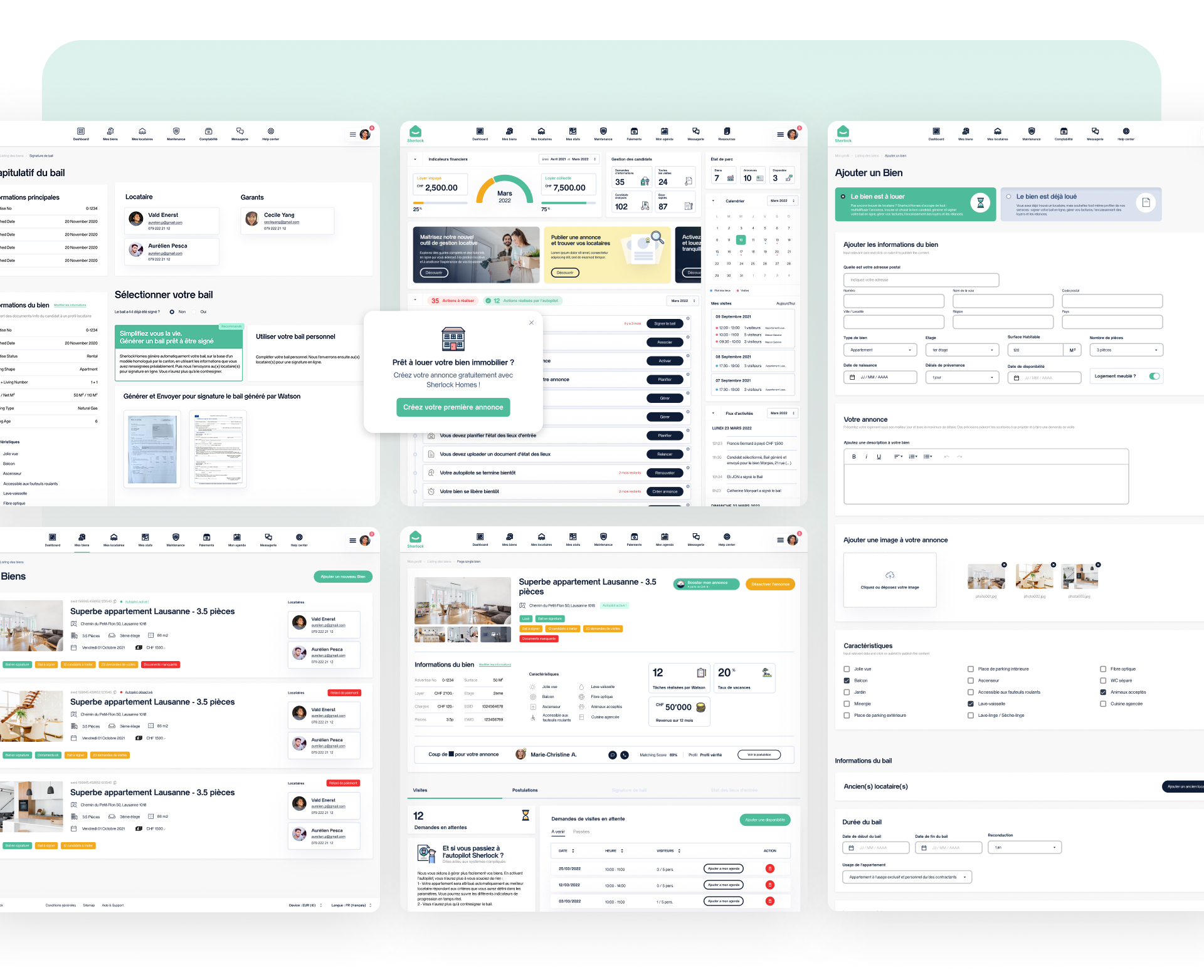 SherlockHomes — aperçu interface